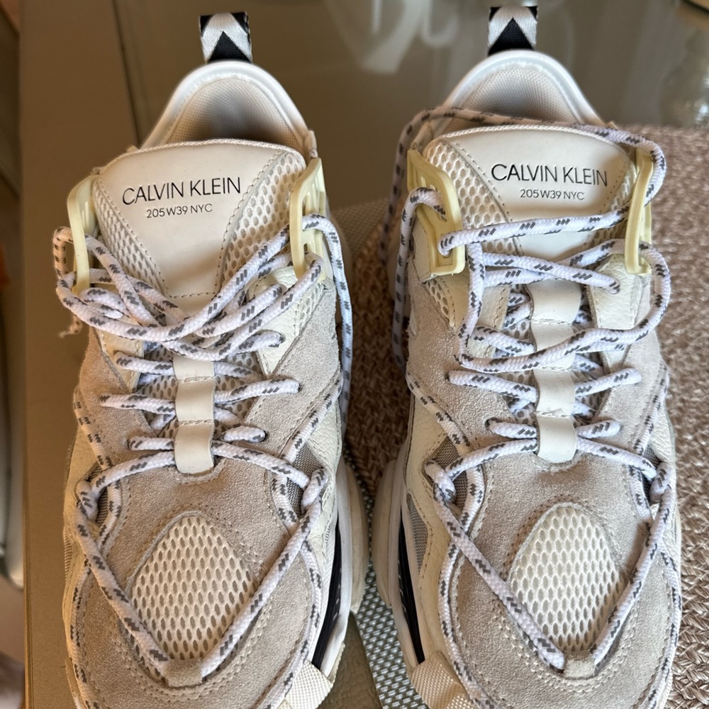 Calvin Klein  205W 39 NYC collection Sneakers with Suede Accents all leather